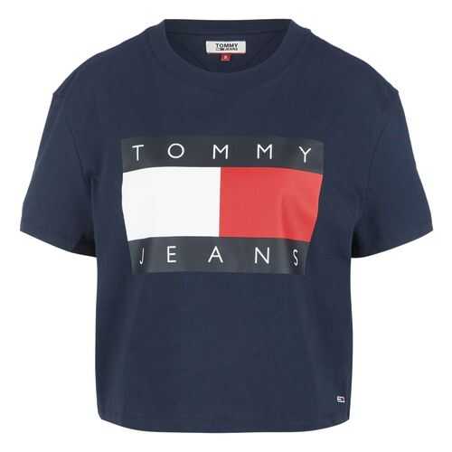 Футболка женская Tommy Jeans DW0DW07153 C87 синяя S в COLINS