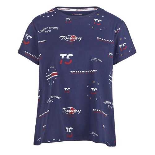 Футболка женская Tommy Sport S10S100412 0GY синяя S в COLINS