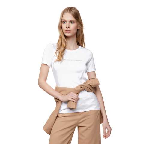 Футболка женская United Colors of Benetton CCC_3GA2E16A2 белая S в COLINS