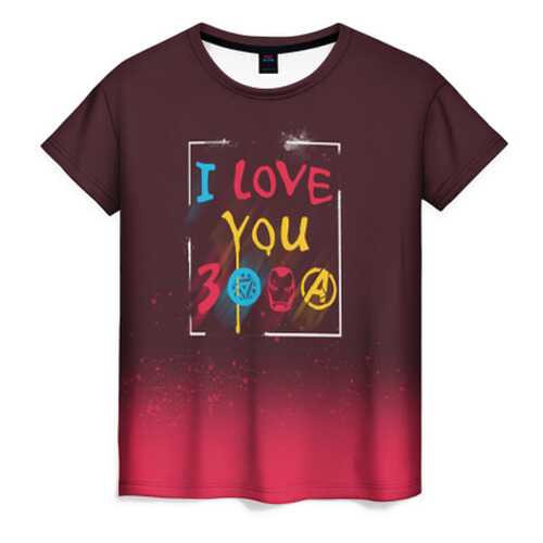 Футболка женская ВсеМайки I love you 3000 красная 4XL в COLINS